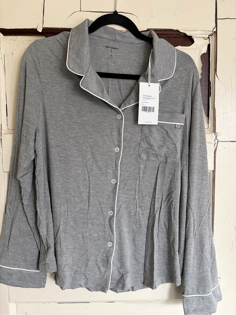 Cozy Earth grey Bamboo-Blend Pajama Shirt